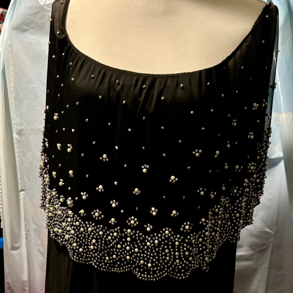 Black MSk Women Beaded Dress
